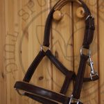 Halster mini-shetlander chroomleer bruin gevoerd