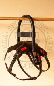 leren hondentuigje assistentie hond leather dogharness assistancedog zwart black
