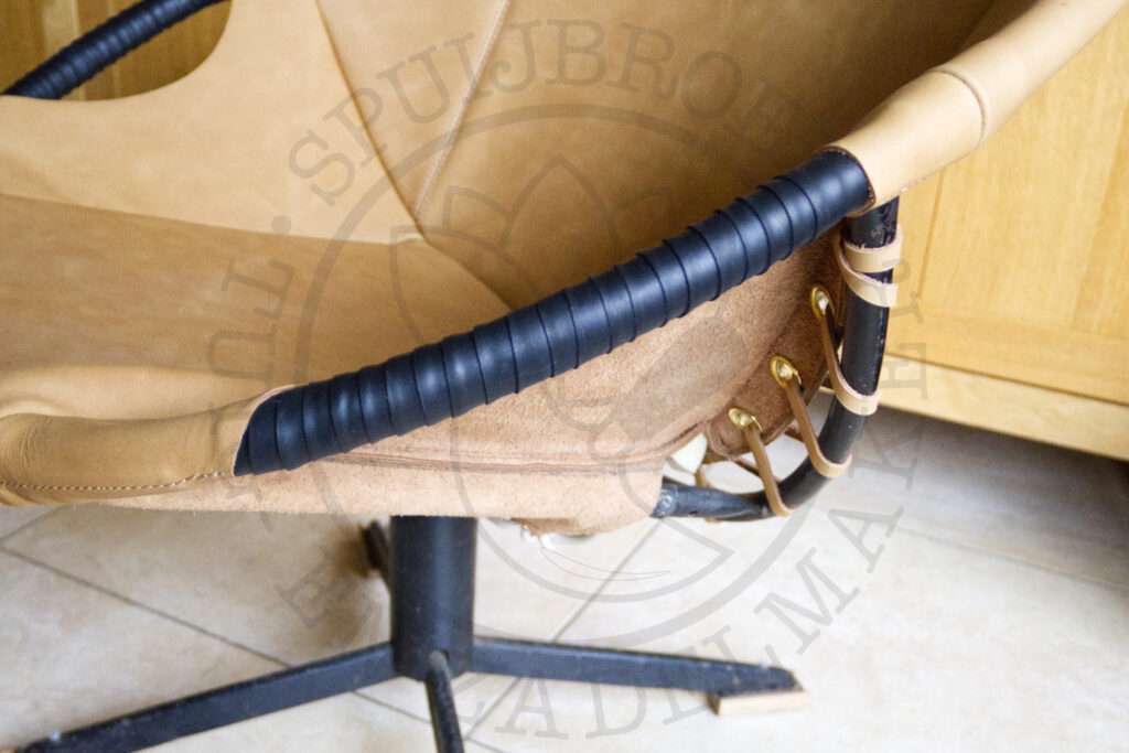 Balloonchair Lusch&Co armleuning kalsleder