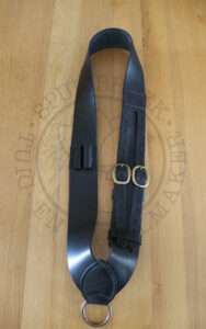 Bandolier Bandelier Trommel zwart tuigleder leer stokkenhouder