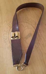 Bandolier bandelier voor trommel bruin choco tuigleder