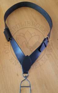 Bandolier bandelier voor trommel zwart tuigleder