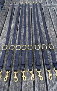 Draagriem marketenders vaatjesdrager zwart leer