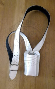 Vlaggendrager vlaggenhouder wit leer schutterij