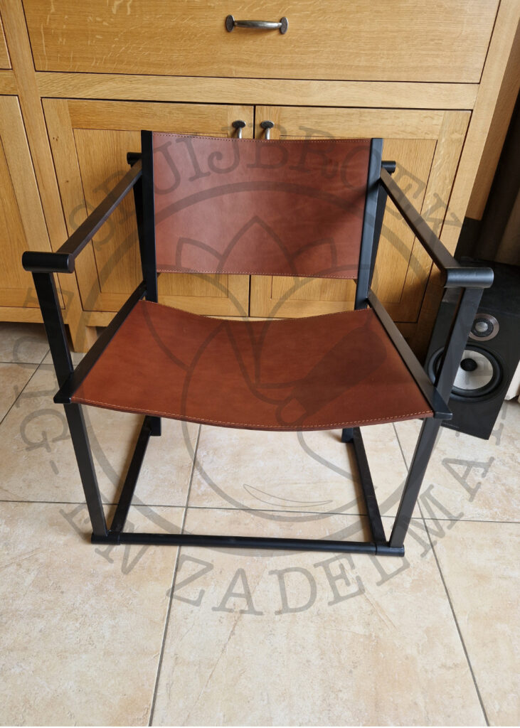 Pastoe kubusstoel Van Beekum FM60 FM62 cognac tuigleder