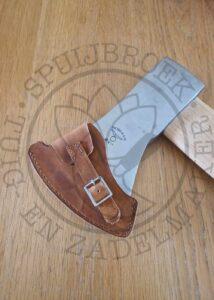 Beschermkap bijl tuigleer schutterij spanish brown
